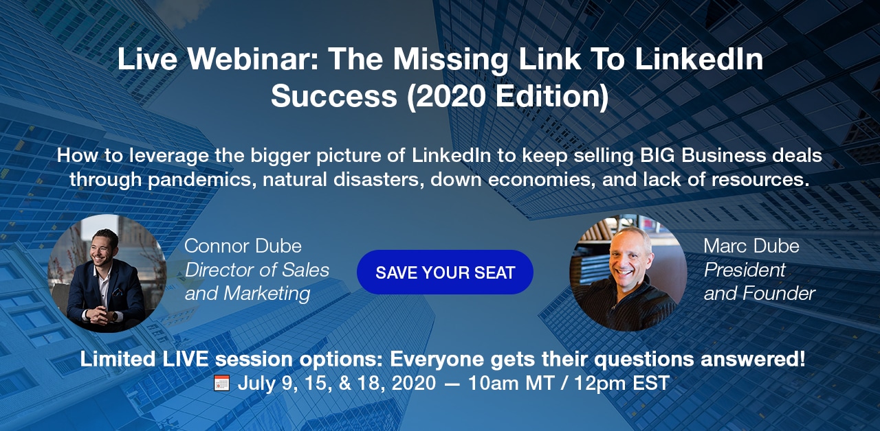 Missing Link to LinkedIn Success Webinar Ref - Proven Content